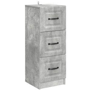 vidaXL Laatikkokaappi Betoninharmaa 33 x 34,5 x 87 cm Tekninen puu