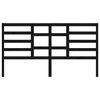 vidaXL Sängynpääty musta 206x4x104 cm täysi mänty