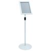 vidaXL Pedestaali juliste teline Hopea 33 x 33 x 126 cm PVC ja ter&auml;s