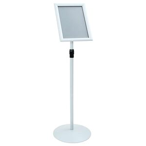 vidaXL Pedestaali juliste teline Hopea 33 x 33 x 126 cm PVC ja ter&auml;s