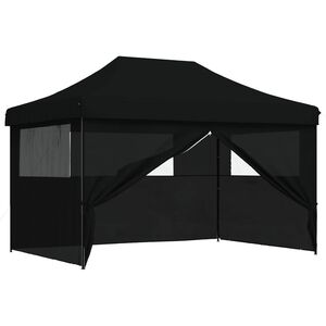 vidaXL Juhlateltta 279 x 410 x 315 cm Musta Oxford-kangas