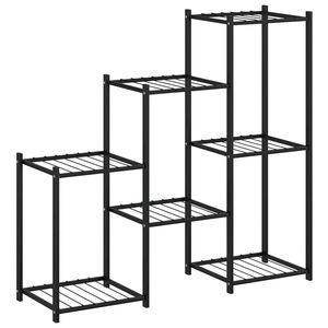 vidaXL Kukkateline 83x25x80 cm musta rauta