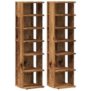 vidaXL Kenk&auml;kaapit 2 kpl vanha puu 28x27x102 cm tekninen puu