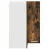 vidaXL Henkarikaappi Savustettu tammi ja valkoinen 57 x 57 x 80 cm