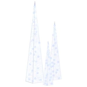 vidaXL LED koristevalokartiosarja sininen akryyli 30/45/60 cm