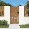 vidaXL Puutarhaportti 85x175 cm Corten-ter&auml;s Ruohokuvio