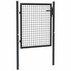 vidaXL Verkkoportti puutarhaan galvanoitu ter&auml;s 100x75 cm harmaa