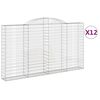 vidaXL Kaarevat kivikorit 12 kpl 300x30x160/180 cm galvanoitu rauta