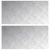 vidaXL Portaan askelma Suorakaide 2 pcs Hopea 60 x 30 cm Alumiini