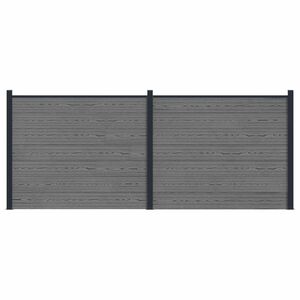 vidaXL Aitapaneeli 2 pcs WPC ja alumiini Harmaa