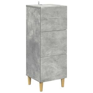 vidaXL Laatikkokaappi Betoninharmaa 33 x 34,5 x 90 cm Tekninen puu