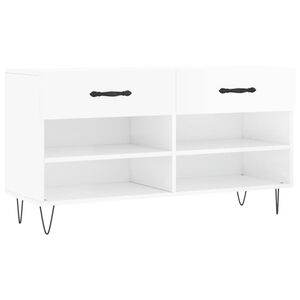 vidaXL Kenk&auml;kaappi korkeakiilto valkoinen 102x35x55 cm tekninen puu