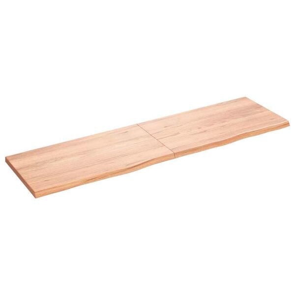 vidaXL P&ouml;yt&auml;levy vaaleanruskea 180x50x(2-4) cm k&auml;sitelty t&auml;ystammi