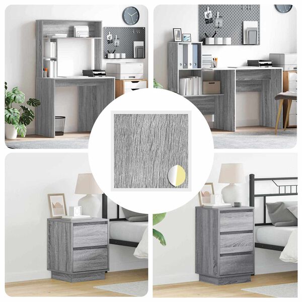 vidaXL Itsekiinnittyv&auml; ruuvikansi 12 pcs Harmaa Sonoma &Oslash; 20 x 0,5 mm