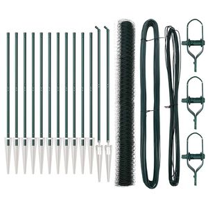 vidaXL Kuusikulmainen aita pylv&auml;&auml;ll&auml; 25 x 1,6 m PVC-pinnoitettu ter&auml;s