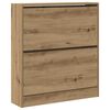 vidaXL Kenk&auml;kaappi 80 x 21 x 87,5 cm Tekninen puu Savup&auml;hkin&auml;