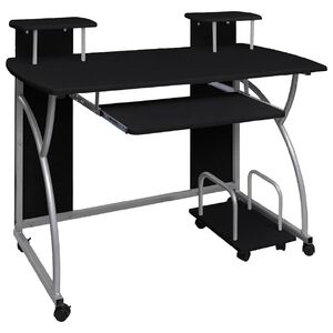 vidaXL Kulmatietokonep&ouml;yt&auml; musta 110x52x88,5 cm tekninen puu