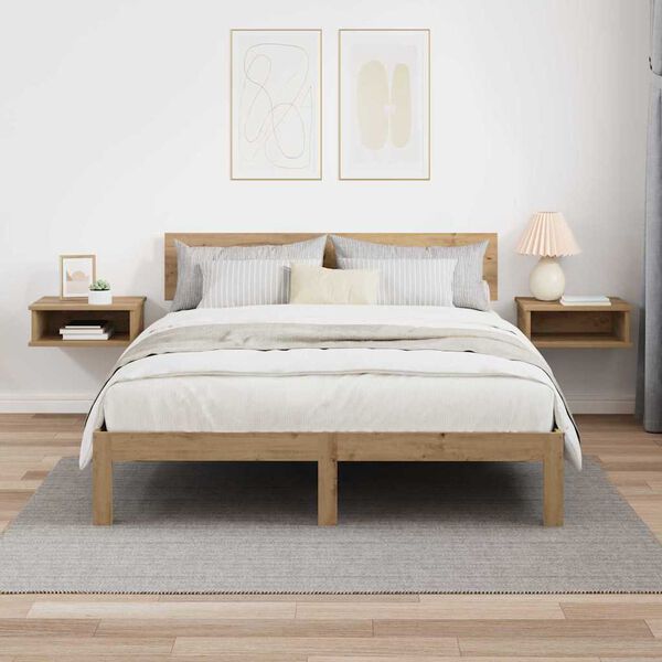 vidaXL Y&ouml;p&ouml;yt&auml; 2 pcs Artisan tammi 40 x 31 x 15 cm Tekninen puu