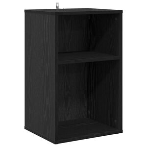 vidaXL Levykaappi Musta tammi 38 x 33 x 61 cm Tekninen puu