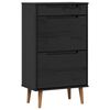 vidaXL Kenk&auml;kaappi MOLDE 59,5 x 35 x 103 cm T&auml;ysi m&auml;nty Musta