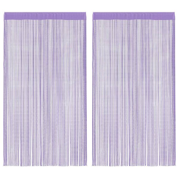 vidaXL String-verhot 2 kpl purppura 140x250 cm