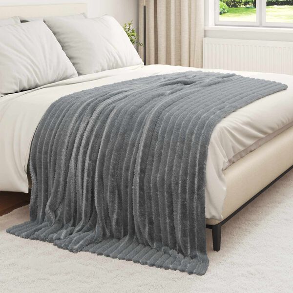 vidaXL Heittop&auml;&auml;llys 6 pcs Tumma harmaa 200 x 150 cm Fleese
