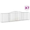 vidaXL Kaarevat kivikorit 7 kpl 400x50x100/120 cm galvanoitu rauta