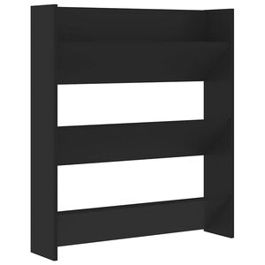 vidaXL Sein&auml;kenk&auml;kaappi musta 80x18x90 cm tekninen puu