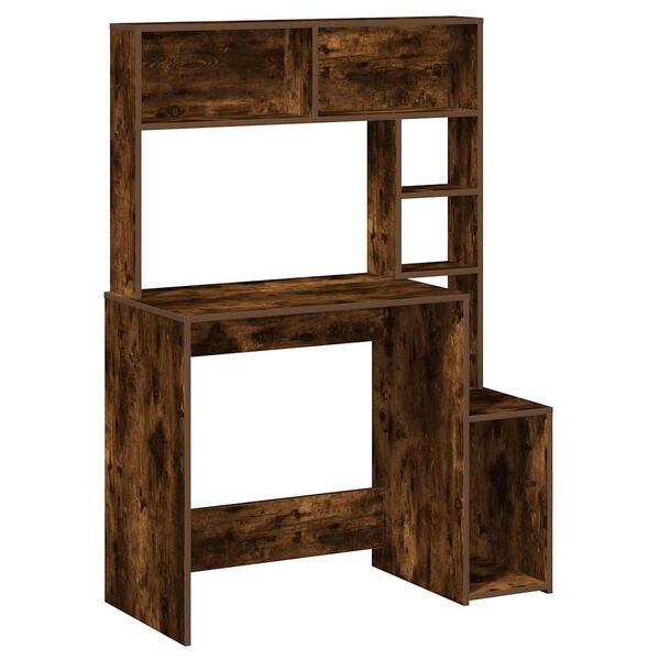 vidaXL Ty&ouml;p&ouml;yt&auml; hyllyill&auml; savutammi 100x45x140 cm tekninen puu