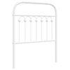 vidaXL Metallinen sängynpääty valkoinen 80 cm