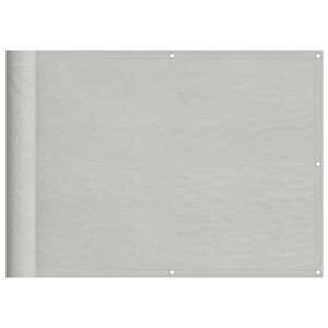 vidaXL Parvekkeen suoja vaaleanharmaa 75x300 cm 100% Oxford polyesteri