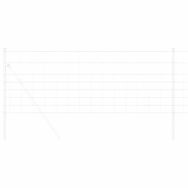 vidaXL Riista-aita Hopea 25 x 0,8 m Galvanoitu ter&auml;s