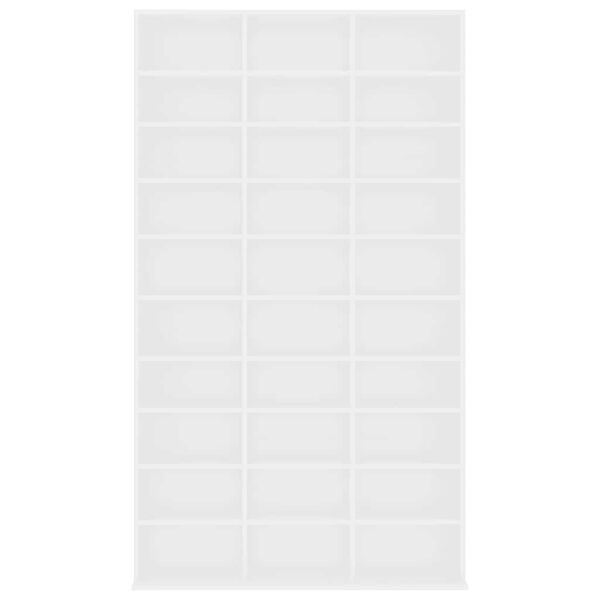 vidaXL CD-hylly valkoinen 102x23x177,5 cm tekninen puu