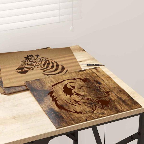 vidaXL Dekoripaneelit 12 pcs Savutammi 30 x 30 x 0.3 cm Tekninen puu