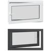 vidaXL Kellari-ikkuna RISOR 100 x 60 cm PVC ja lasi Antrasiitti