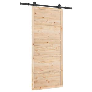 vidaXL Liukuovi Luonnollinen 80 x 208 cm T&auml;ysi m&auml;nty