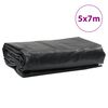 vidaXL Pressu musta 5x7 m 650 g/m&sup2;