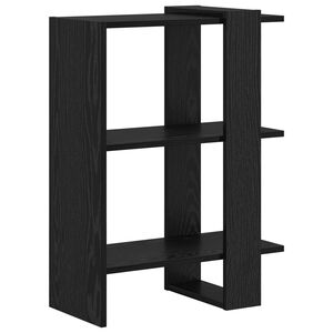 vidaXL Kirjahylly 2 tasoa 52 x 25 x 71,5 cm Tekninen puu Musta tammi.