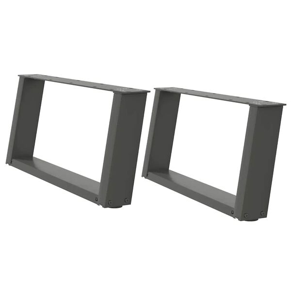 vidaXL Sohvap&ouml;yd&auml;n jalat U-muotoiset 2 kpl antrasiitti 60x(30-31) cm ter&auml;s