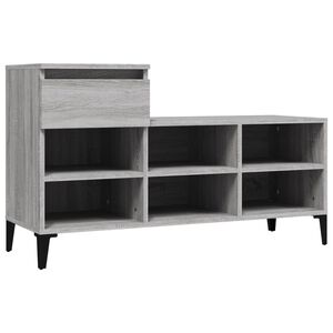 vidaXL Kenk&auml;kaappi harmaa Sonoma 102x36x60 cm tekninen puu