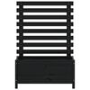 vidaXL Kukkalaatikko telineell&auml; musta 79x39,5x114 cm t&auml;ysi m&auml;nty