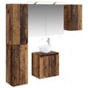 vidaXL Kylpyhuoneen kaappisetti 5 pcs Vanha puu 50 x 14,5 x 70 cm