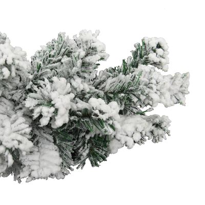 vidaXL Jouluseppele lumihuurteella vihreä 20 m PVC
