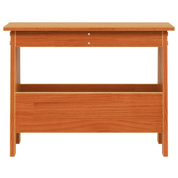 vidaXL Eteisen penkki vahanruskea 60x28x45 cm täysi mänty