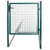 vidaXL Yksiovinen aitaportti 100x100 cm pulverimaalattu ter&auml;s