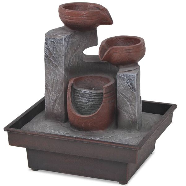 vidaXL Sis&auml;tilan suihkul&auml;hde LED-valolla Polyresiini