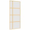 vidaXL Liukuovi kulta 90x205 cm himme&auml; ESG-lasi ja alumiini