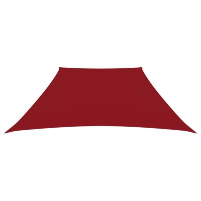 vidaXL Aurinkopurje Oxford-kangas puolisuunnikas 3/5x4 m punainen