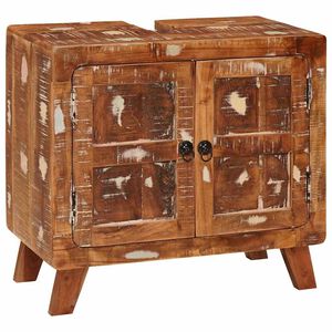 vidaXL Kylpyhuonekaappi Kierr&auml;tetty tukeva puu ja valmistettu puu