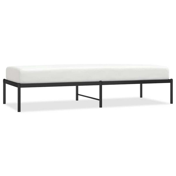 vidaXL Metallinen s&auml;ngynrunko musta 75x190 cm